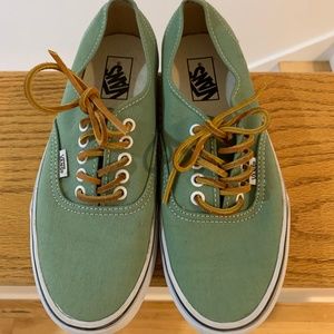Vans, Army Green with Leather Laces